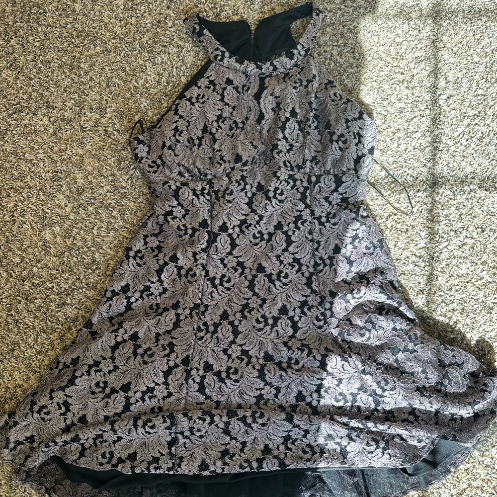 Black and Silver Formal Dress